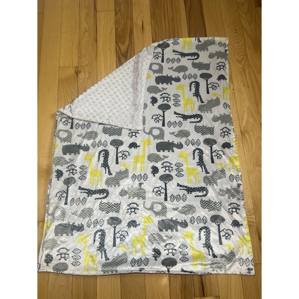 Circo Target Jungle Safari Minky Dot Baby Lovey Security Blanket 30" X 38"